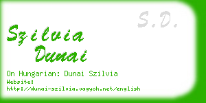 szilvia dunai business card